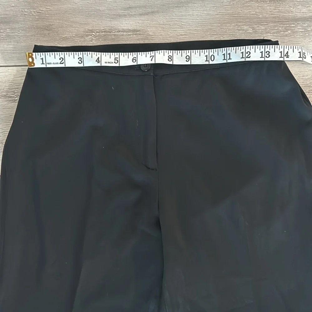 Peace of Cloth New York size 6 wide leg black dress pants business